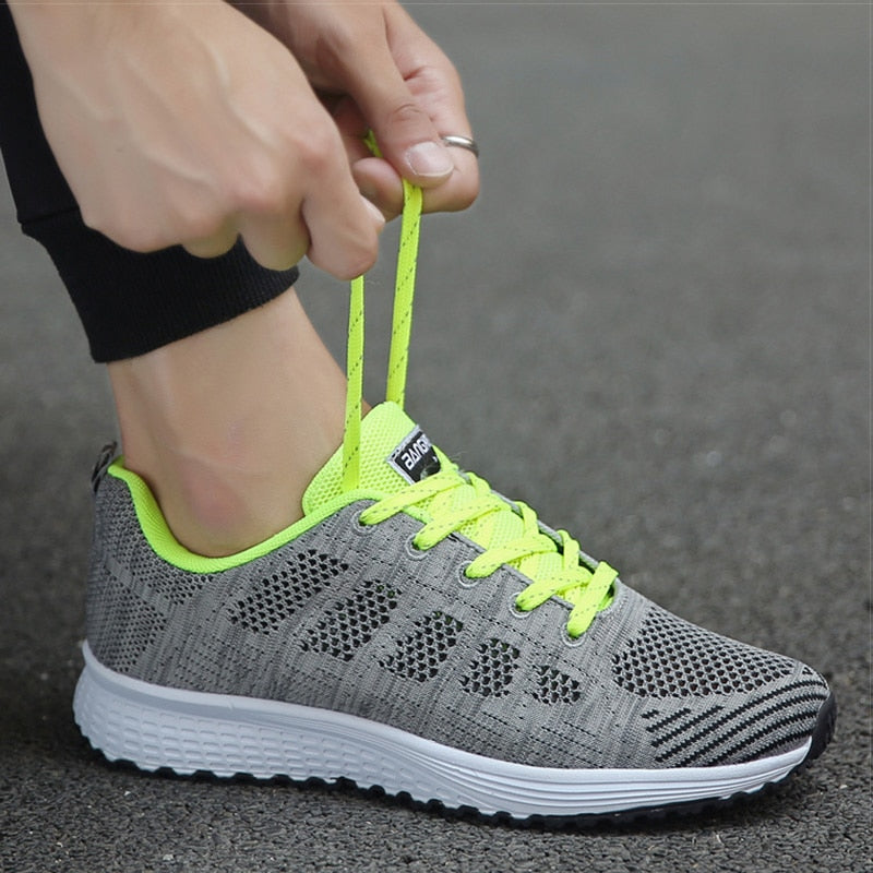 Women&#39;s Sports Shoes Fashion Breathable Walking Mesh Flat Shoes Women&#39;s Sneakers For Women 2021 Tennis Female Women Casual Shoes