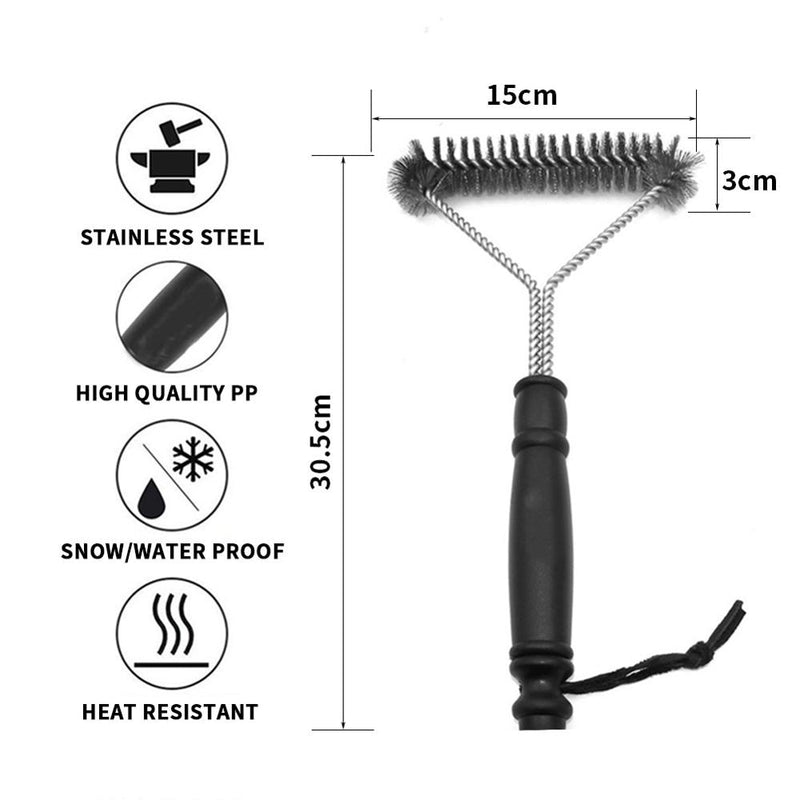 BBQ Grill Barbecue Kit Cleaning Brush Stainless Steel  Kitchen Tool Barbecue Gadgets Accessories for Outdoor and Kitchen