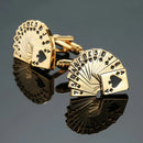 AS High quality playing card Cufflinks new fashion stock hammer dice pistol Cufflinks men's shirt badge pin birthday party gift