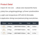 8/6/4 Circle Rings Modern Led Ceiling Light for Living room Bedroom Study room Aluminum Indoor Black&White Ceiling Lamp Fixture