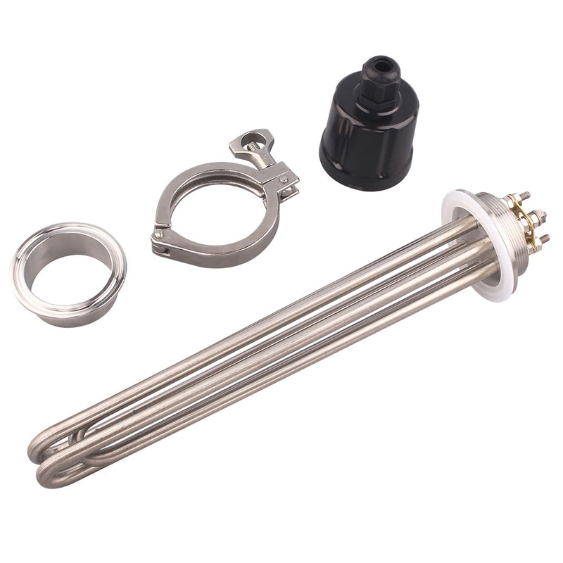 Tri clamp  Heating Element 2 Inches  3KW 3750W 4.5KW 6KW 9KW Electric Immersion Tubular Heater AIICIOO