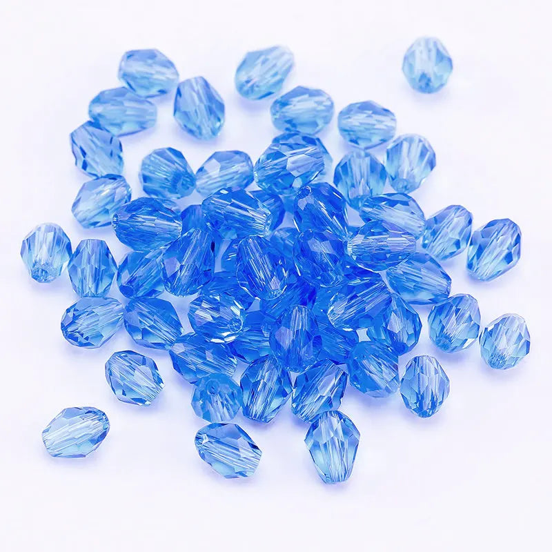 60/70PCS 8/10mm Crystal Tear Drop Shape Beads for Jewelry Making Waterdrop AB Glass Beads Loose Jewellery Beads DIY Bracelets