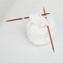 75 Pcs 20cm Double Pointed Carbonized Bamboo Knitting Needles Knit Yarn Weave Craft Mix 15 Sizes 2.0-10mm Crochet Needles Set