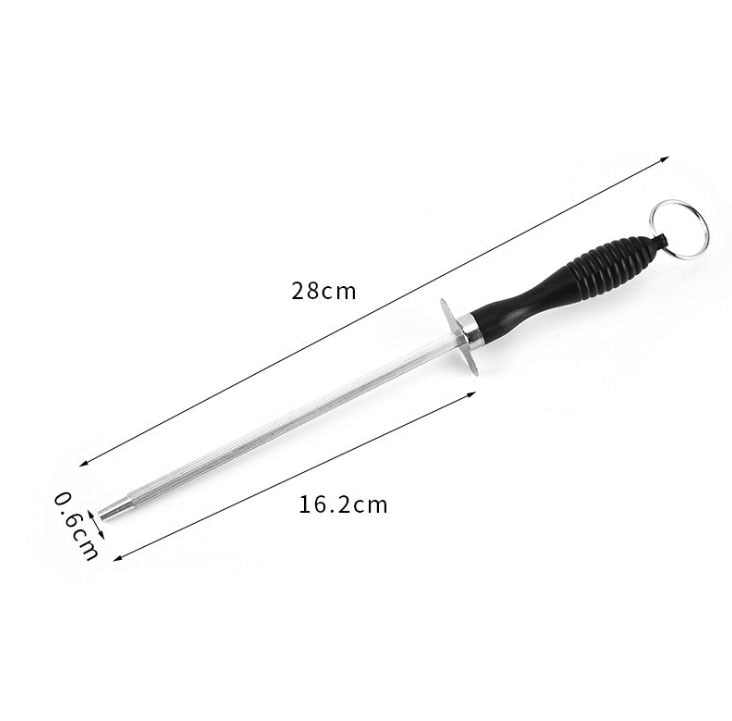 ERMAKOVA Knife Sharpening Rod 12 Inch Kitchen Honing Steel Knife Sharpening Carbon Steel Durable Stainless Steel Knife Sharpener