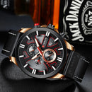 CURREN Top Luxury Brand Men's Military Waterproof Leather Sport Quartz Watches Chronograph Date Fashion Casual Men's Clock 8346
