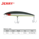 Jerry Arrow Sinking Minnow Fishing Lure Freshwater Saltwater Baits For Bass Pike 9cm UV Color Rattling Hard Baits