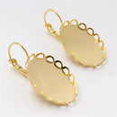 13x18mm 18x25mm 10pcs 7 Colors plated French Lever Back Earrings Blank/Base,Fit 13x18/18x25mm Oval glass cabochons