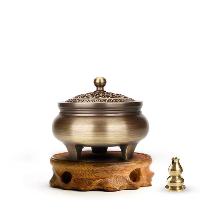 Indoor copper incense burner Aromatherapy Natural Aroma incense coil Fragrance censer holder room home decoration