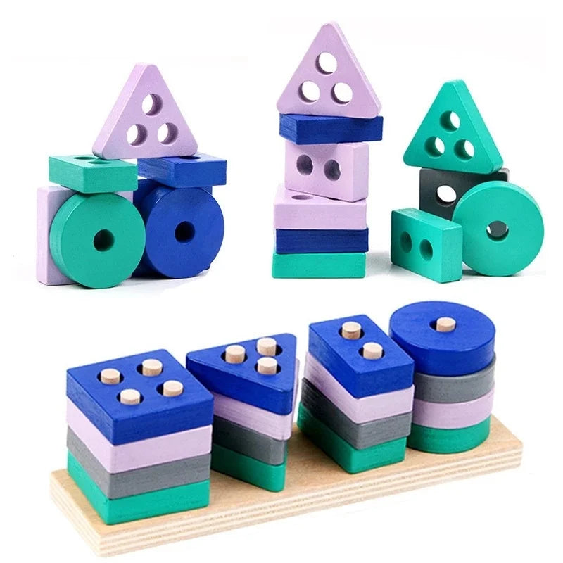 Baby Montessori Toys Wooden Puzzle Board Games Baby Preschool Early Learning Educational Wooden Toys For Children 1 2 3 Years