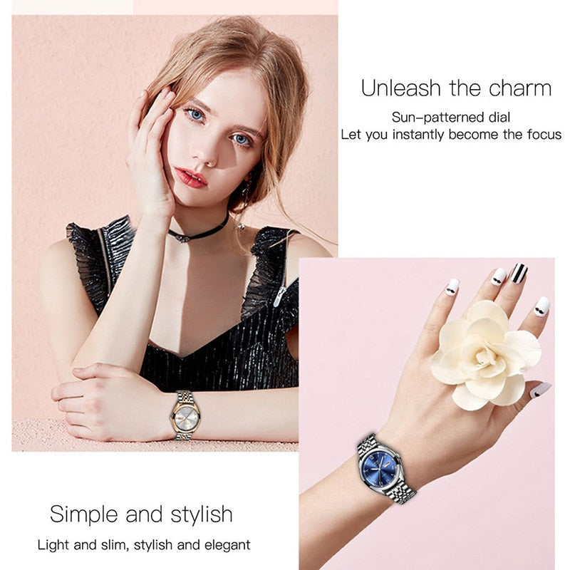 LIGE Fashion Women Watches Ladies Top Brand luxury Waterproof Gold Quartz Watch Women Stainless Steel Date Wear Gift Clock 2020