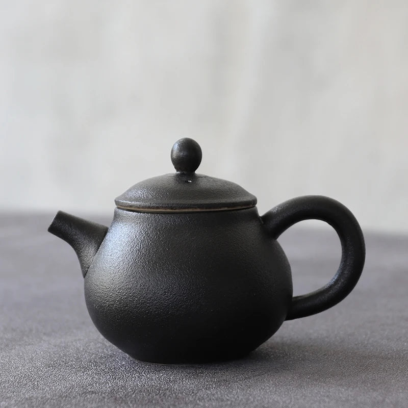 LUWU black crockery ceramic teapot kettle chinese kung fu tea pot