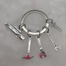 Mechanical Keychain Dad Father Initial Keychain Father's Day Gift Letter A-Z Truck Keychain Truck Key Ring Car Truck Lover Gift