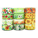 5 Yards 1" 25MM Flowers Printed Grosgrain Ribbons For Hair Bows DIY Handmade Materials Y2020122402