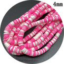 400pcs/Lot 3/4/5/6mm 16inch Round Slice Clay Beads Spacer Beads Polymer Clay Beads For Jewelry Making DIY Handmade Accessories