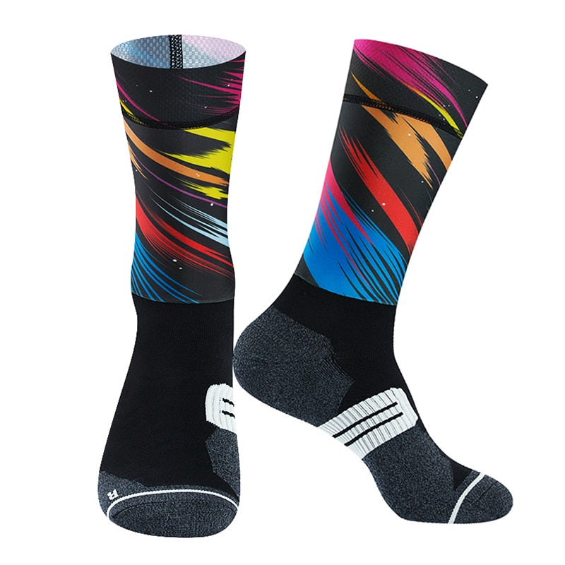 Anti Slip Professional Bike Socks Bicycle Compression Sport Sock Men And Women Street Sports Socks Racing Cycling Socks