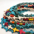 11 Multicolor Round Starfish Skull Heart Howlite Flower Peace Cross Natural Turquoises Loose Seed Beads For Jewelry Making DIY