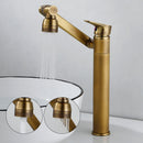 ELLEN Multifunction Bathroom Sink Faucet Hot Cold Water Mixer Crane Antique Bronze Deck Mounted Universal Water Taps EL1326