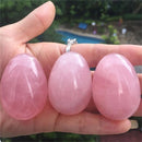 Natural Pink Rose Quartz Crystal Egg Ball Magic Sphere Healing Kegel Exercis Stone