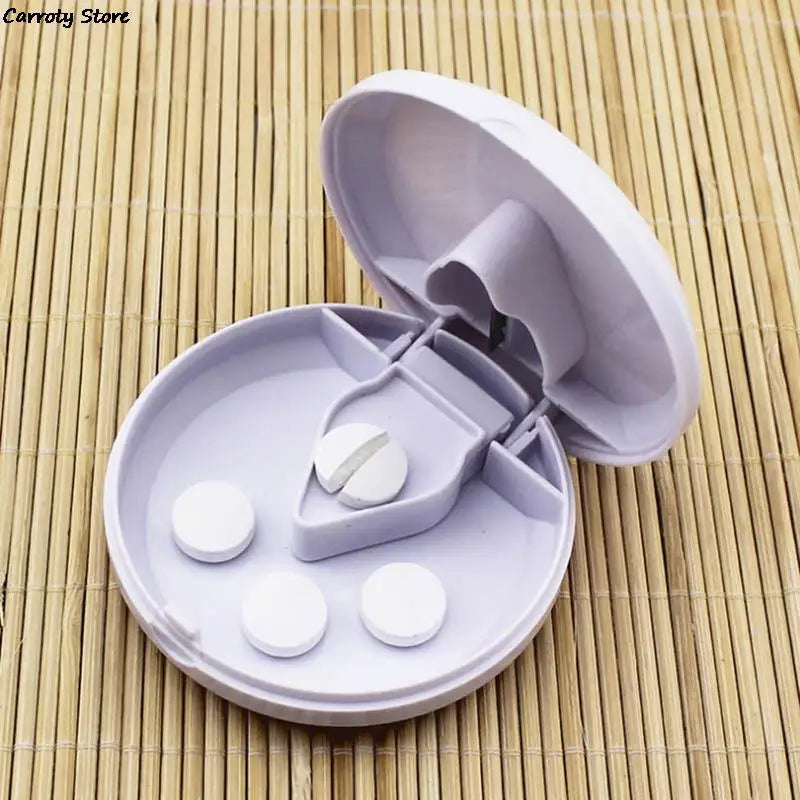 Portable Mini Smal Pill Cutter Splitter Divide Storage Case Medicine Cut Compartment Box Holder Pill Splitters