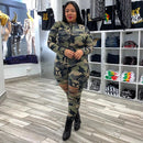 Women Jumpsuits Outfits Long Sleeve Bodycon Camouflage Jumpsuit Sexy Hollow Our Plus Size Jumpsuits Wholesale Dropshipping