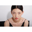 Yhpup Stainless Steel Natural Pearl Necklace Luxury Jewelry Real Golden Texture for Women Charm Metal цепочка на шею женская