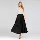 Faldas Largas Mujer Pleated A Line Long Skirt Abayas For Women Maxi Vestidos  Jupe Longue Femme Musulman Elegant Modest Clothing