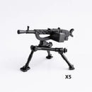 WW2 Military Weapon Building Blocks Maxine U.S. M1919A4 Heavy Machine Guns Japanese Army Figure Accessories Educational Toy C237
