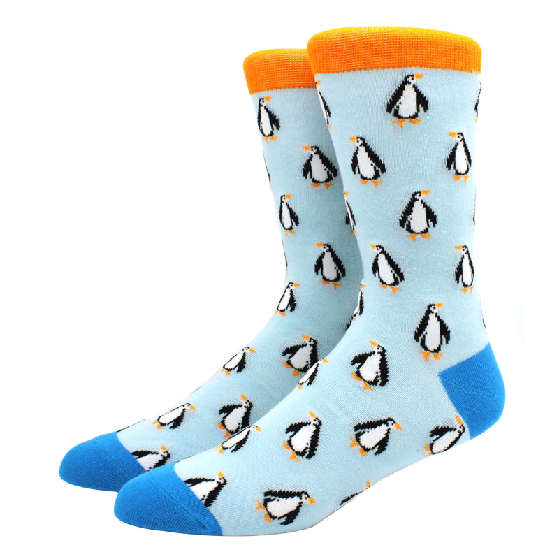 2024 New Hiphop Cotton Men Socks Harajuku Happy Funny animal Flamingo penguin chili Dress Socks for Male Wedding Christmas Gift