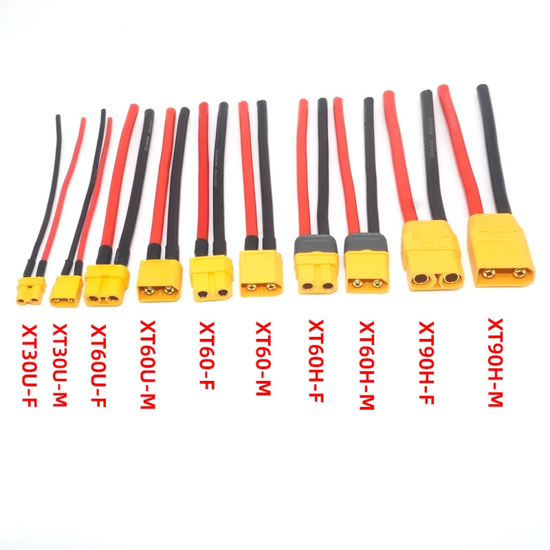 Amass MR30 Cable Connector Male Female MR30-FB/M 3Pin Plug with Sheath Cover 18AWG Silicon Wire for RC Lipo Battery FPV Drone