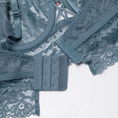 Sexy Bra and Panties Set For Women Lingerie Transparent Lace Sheer Underwire Unline Strappy Floral Pattern Women's Underwear