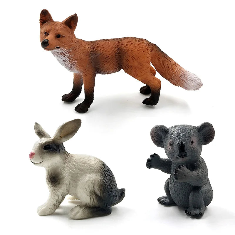 Hot Easter Rabbit Wolf Deer Lion Fox Meerkat Squirrel Figurine Home Decor Miniature Fairy Garden Decoration Accessories Modern
