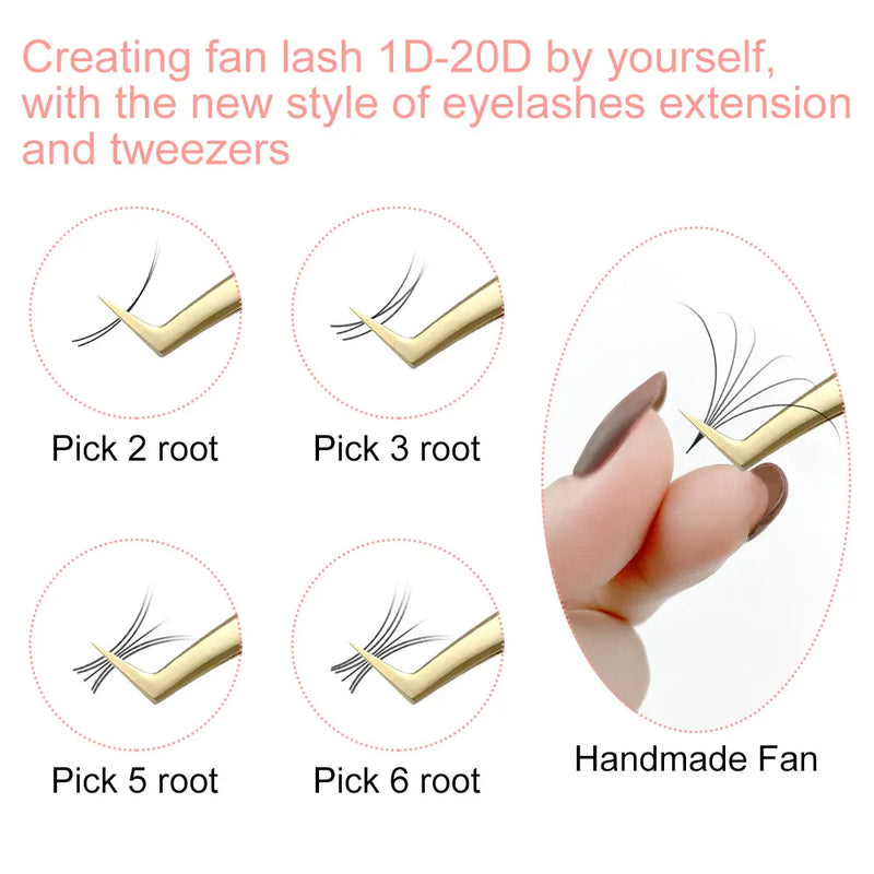 Abonnie Lashes 16Rows Silk Lashes Premium Individual Eyelashes Extensions 8-18mm All Size Cilios Single