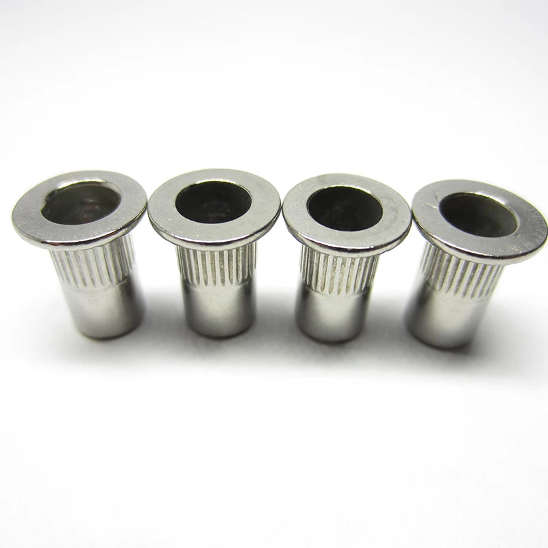 10PCS/Lot M3 M4 M5 M6 M8 M10 M12 304 Stainless Steel Flat Head Threaded Rivet Insert Nutsert Cap Rivet Nut