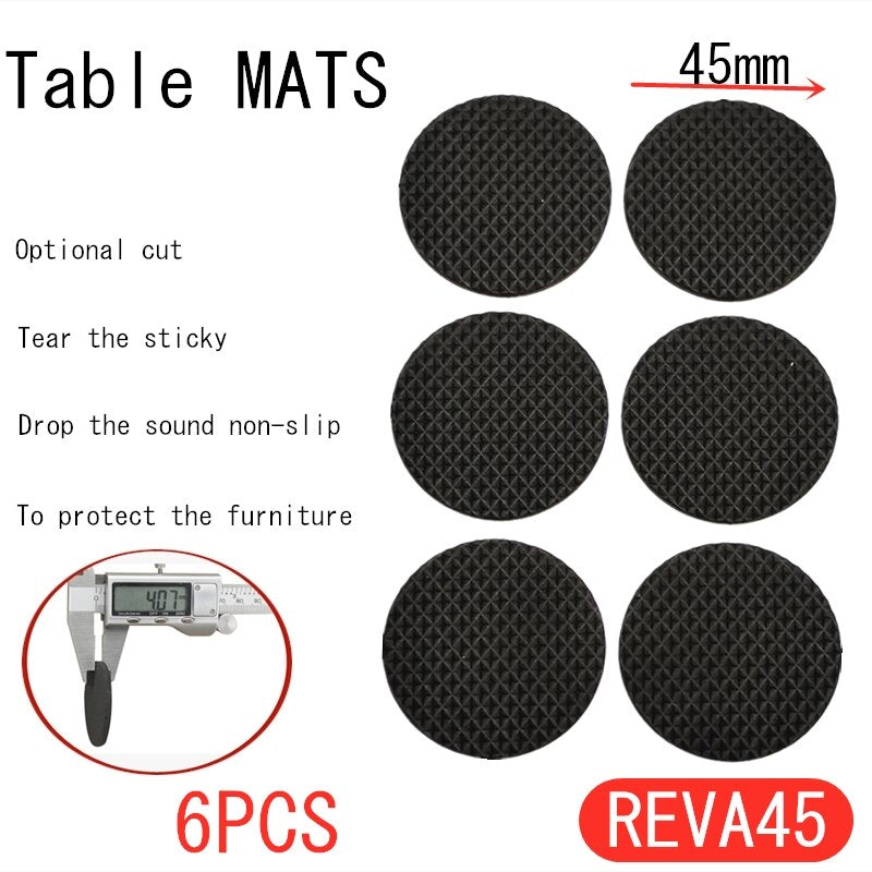 Self Adhesive Furniture Leg Feet Rug Felt Pads Anti Slip Mat Bumper Damper for Chair Table Protector Hardware Round Square Black