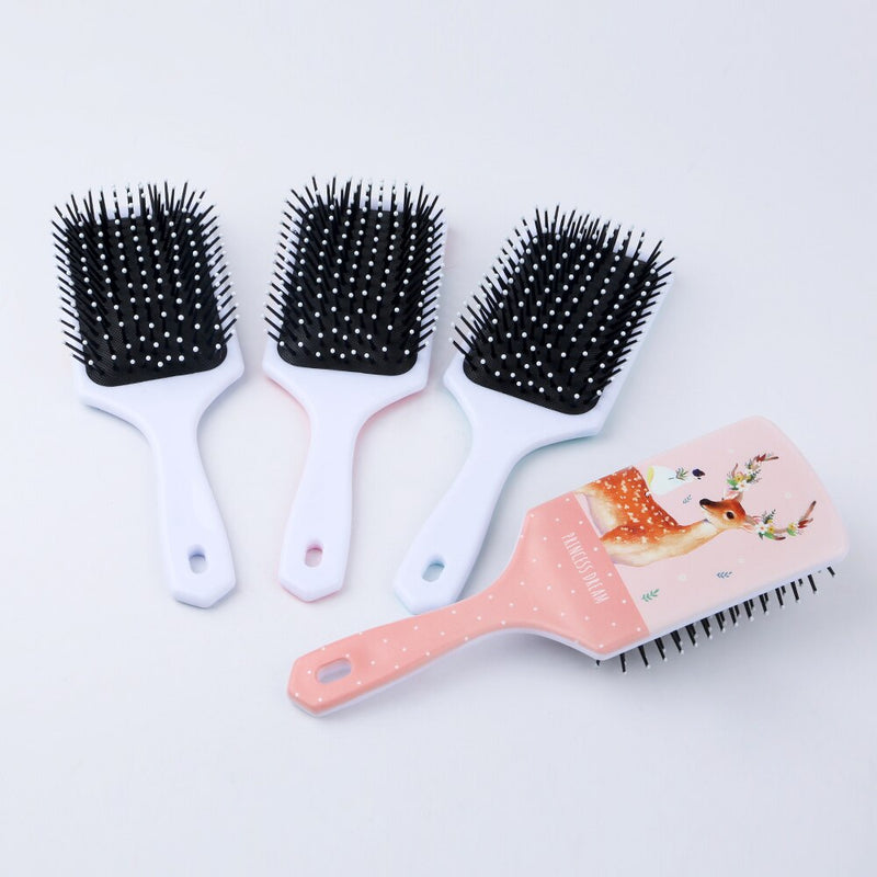 Cartoon Print Hair Detangler Comb,Haircare Massage Scalp Airbag Hair Styling Tool,Soft Comb Teeth Hair Brush,Barber Accessories