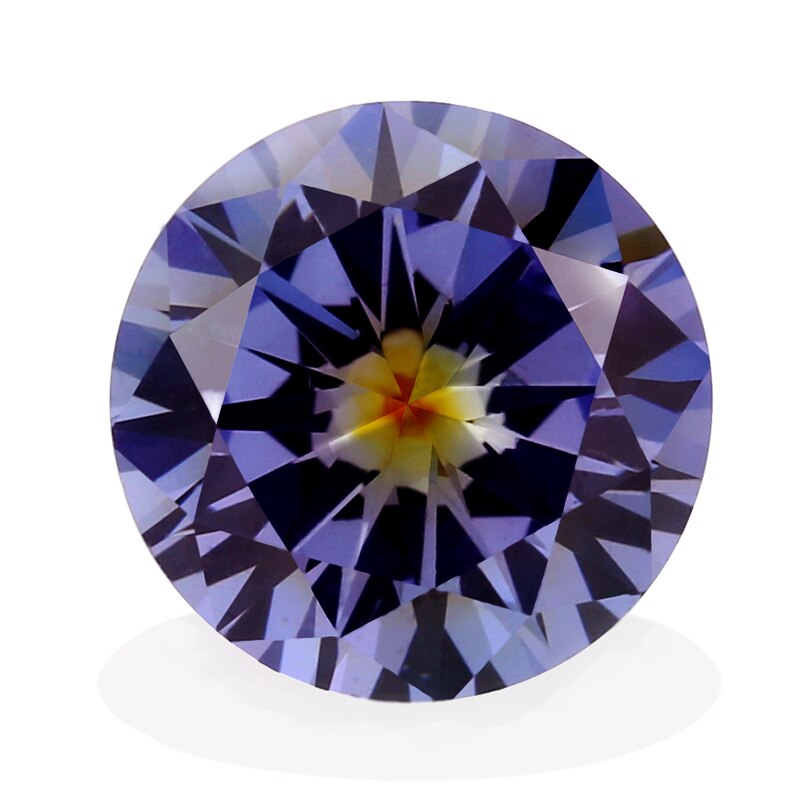 TZ005 Round shape cubic zirconia special color one-time forming multi tanzanites   cz loose stone