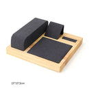 Bamboo and Wood with Microfiber Cloth Jewelry Display Stand Necklace Ring Display Stand Bracelet Earrings Display Jewelry Stand