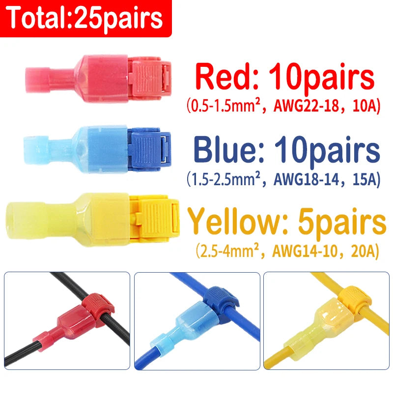 Quick Electrical Cable Connectors Snap Splice Lock Wire Terminal Crimp Wire Connector Waterproof Electric Connector