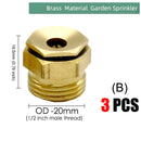 Brass Nozzle Garden Mist Sprinkler Copper Misting Cooling System Irrigation 1/2" Thread 2/3/4 Arm Sprayer Fog  Watering Tool