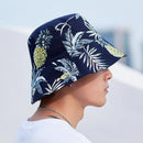 Large Size Summer Fisherman Hat Reversible Cartoon Bucket Hats For Men Street Hip Hop Panama Beach Cap Hawaii Style Fishing Hat