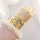 12pcs Punk Curb Cuban Chain Bracelets Set for Women Miami Boho Thick Gold Color Charm Bracelets Bangles Fashion Jewelry