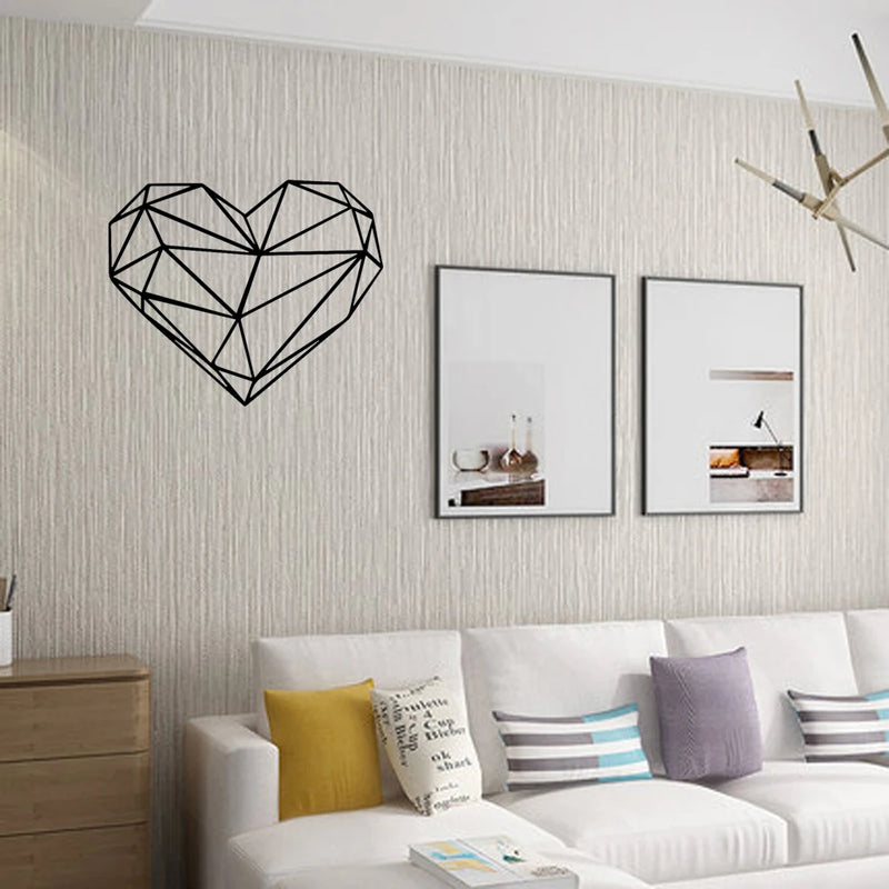 Creativity Geometry Heart Wall Stickers Wall Art Decor Bedroom Nursery Decoration Sticker Mural Wall Decals wall-sticker