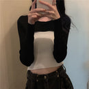 New Autumn Women Solid Sweater O-Neck Cropped Sweater Pullover Crop Top Super Cropped Sweaters Shirts For Female