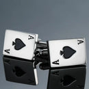 AS High quality playing card Cufflinks new fashion stock hammer dice pistol Cufflinks men's shirt badge pin birthday party gift