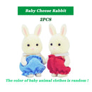 Easter Bunny Simulation Forest Animal Baby Toys Rabbit Family Dolls Dollhouse Figures Collectible Toy  4.5cm Furniture Set Gift