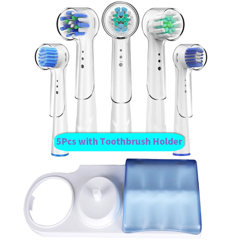 Replacement Toothbrush Heads with Protecting Covers for Oral B Electric Toothbrush to Keep Healthy Brushing and Hygienic Storage