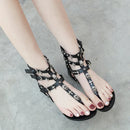 Gladiator Sandals Roman Style Fashion Cross Skull Flip Flops Women Flat Sandals Zapatos De Mujer Free Shipping