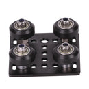 1set 3D Printer Parts Opensource V Gantry Plat Set Special Slide Plate Pulley For 2020 /2040 V-slot Aluminum Profiles Wheels