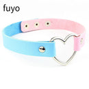 Punk Black Bell Lock PU Leather Necklaces for Women Cosplay Rock Geometry Rivet Collar Choker Necklaces Festival Jewelry