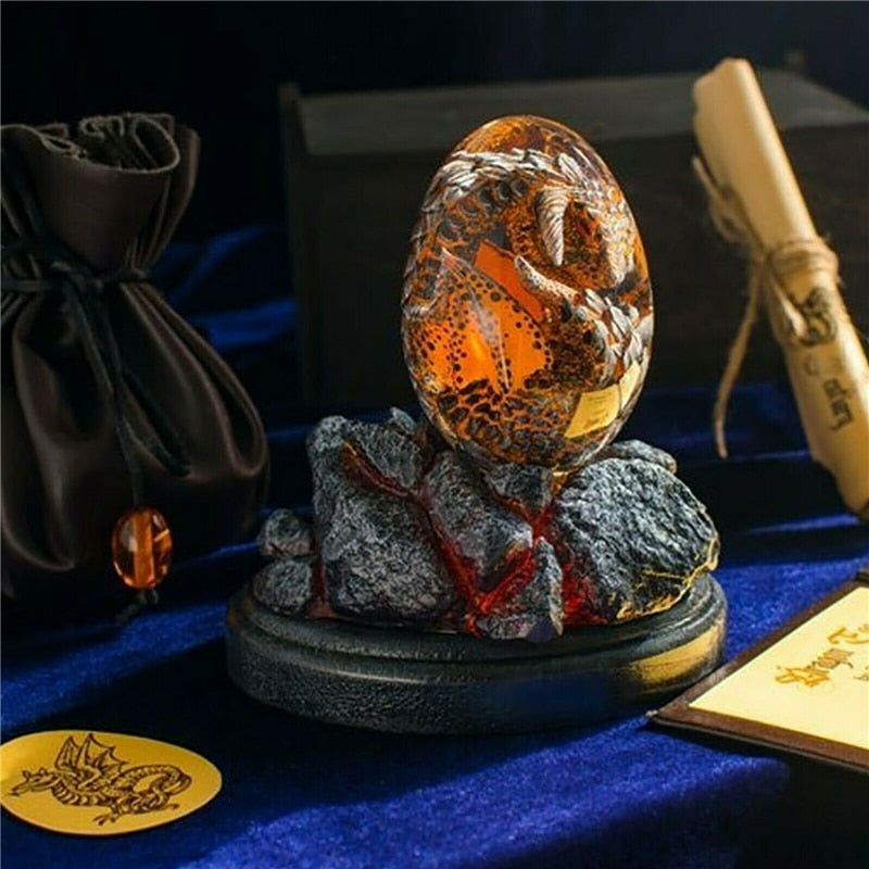 Crystal Lava Dragon Egg Ornamental Collection Decor Dinosaur Egg Statue Resin Dragon Egg Minerale Gemstone Home Decoration